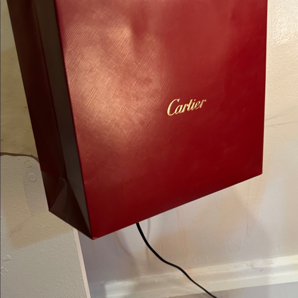 Cartier Crimson Textured Handbag - Picture 6 of 6